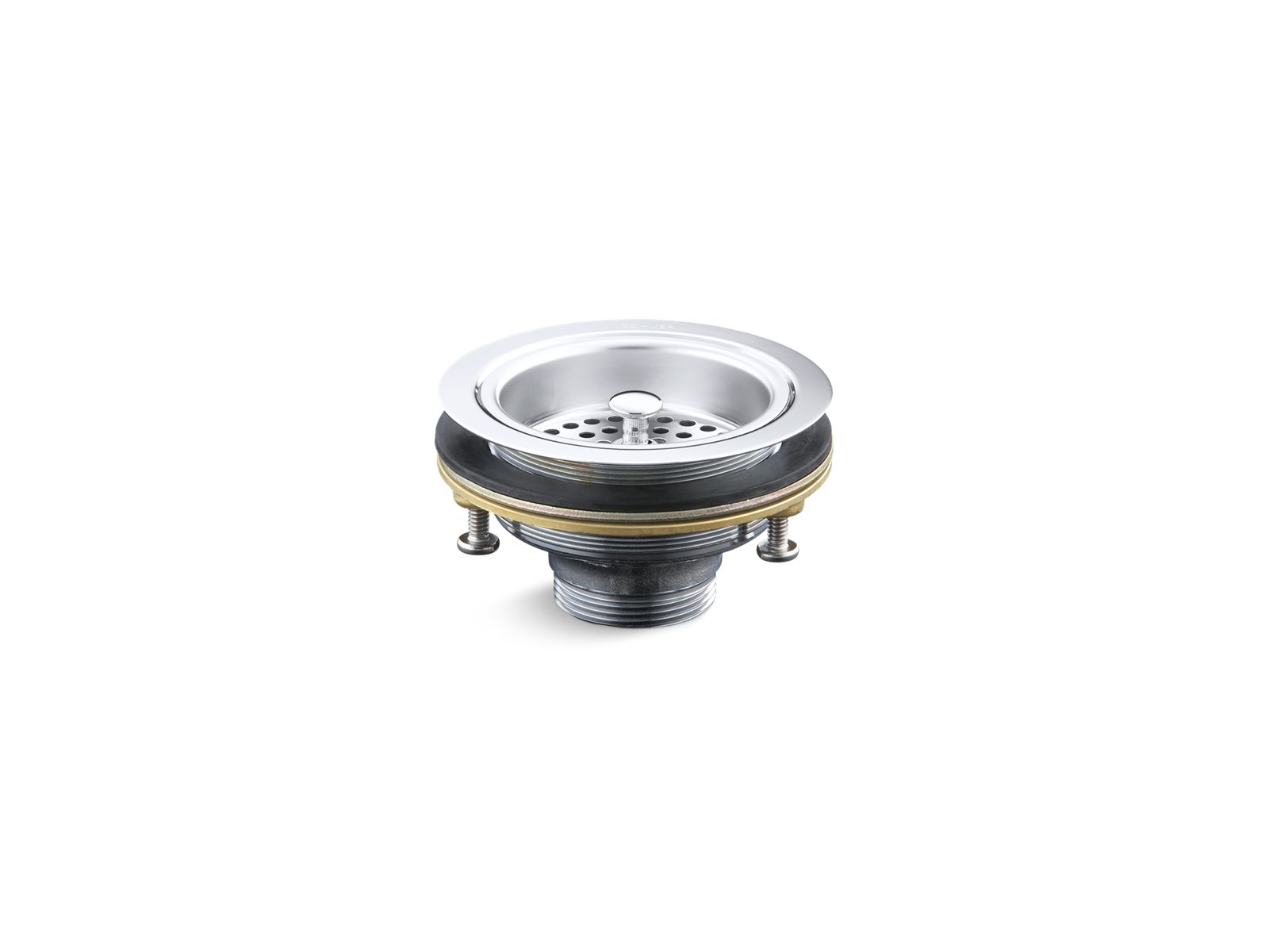 KOHLER K-8799-CP Duostrainer Sink drain and strainer basket, less tailpiece - Polished Chrome