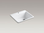 KOHLER K-5872-1A1-0 Riverby 25" Top-Mount Single-Bowl Kitchen Sink - White