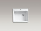 KOHLER K-5872-1A1-0 Riverby 25" Top-Mount Single-Bowl Kitchen Sink - White