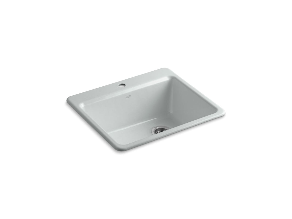 KOHLER K-5872-1A1-95 Riverby 25" Top-Mount Single-Bowl Kitchen Sink - Ice Grey