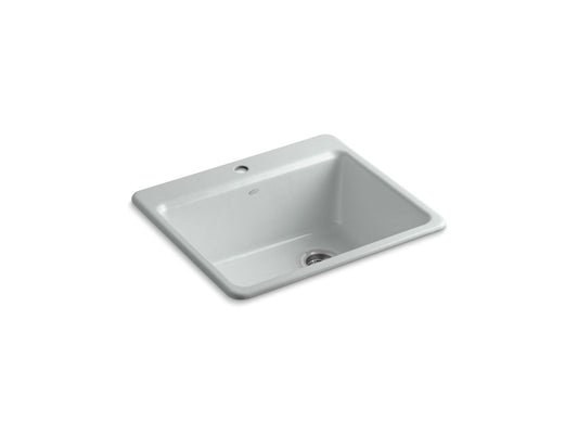 KOHLER K-5872-1A1-95 Riverby 25" top-mount single-bowl kitchen sink - Ice Grey