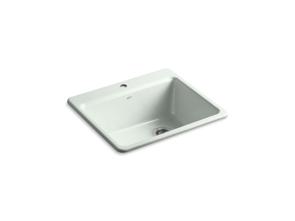 KOHLER K-5872-1A1-FF Riverby 25" Top-Mount Single-Bowl Kitchen Sink - Sea Salt