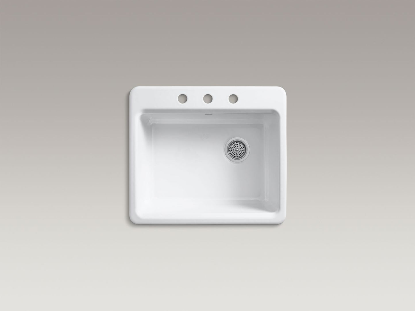 KOHLER K-5872-3A1-FF Riverby 25" top-mount single-bowl kitchen sink - Sea Salt