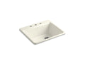 KOHLER K-5872-3A1-96 Riverby 25" Top-Mount Single-Bowl Kitchen Sink - Biscuit