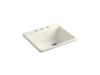 KOHLER K-5872-3A1-96 Riverby 25" Top-Mount Single-Bowl Kitchen Sink - Biscuit