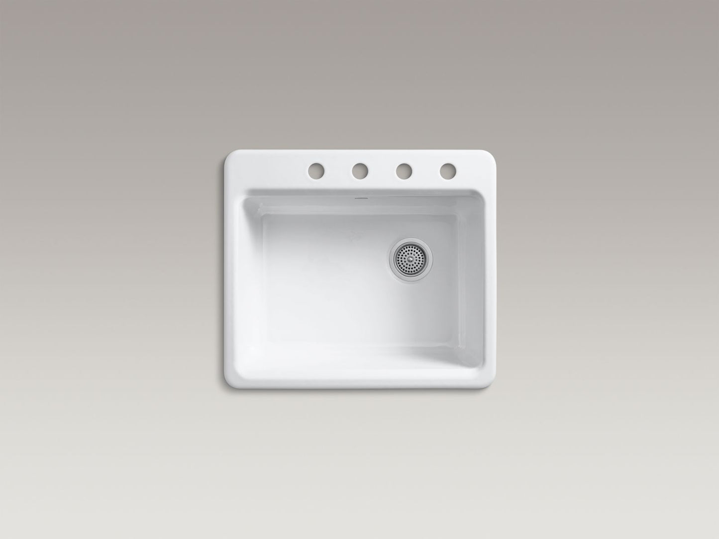 KOHLER K-5872-4A1-FF Riverby 25" top-mount single-bowl kitchen sink - Sea Salt