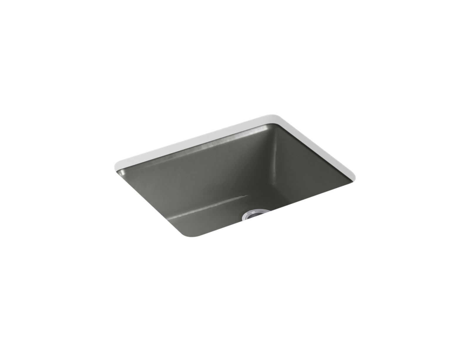 KOHLER K-5872-5UA1-58 Riverby 25" Undermount Single-Bowl Kitchen Sink In Thunder Grey