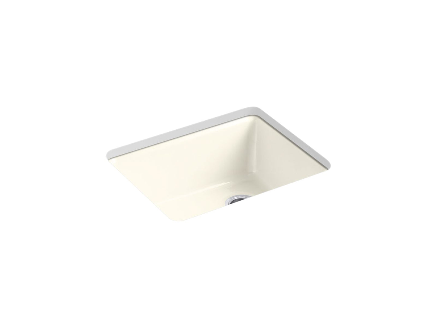 KOHLER K-5872-5UA1-96 Riverby 25" Undermount Single-Bowl Kitchen Sink In Biscuit