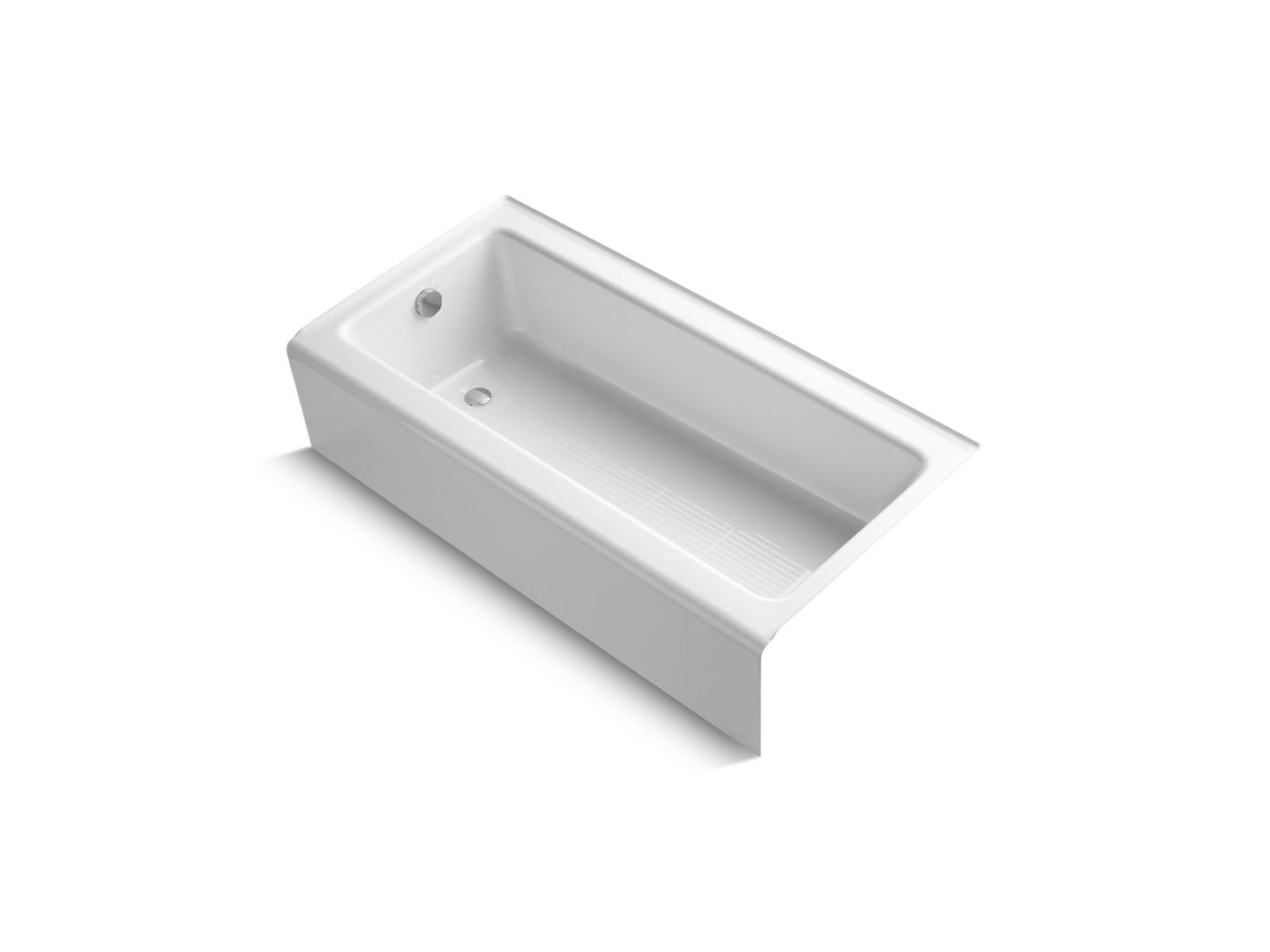 KOHLER K-837-0 Bellwether 60" X 30-1/4" Alcove Bath, Left Drain In White