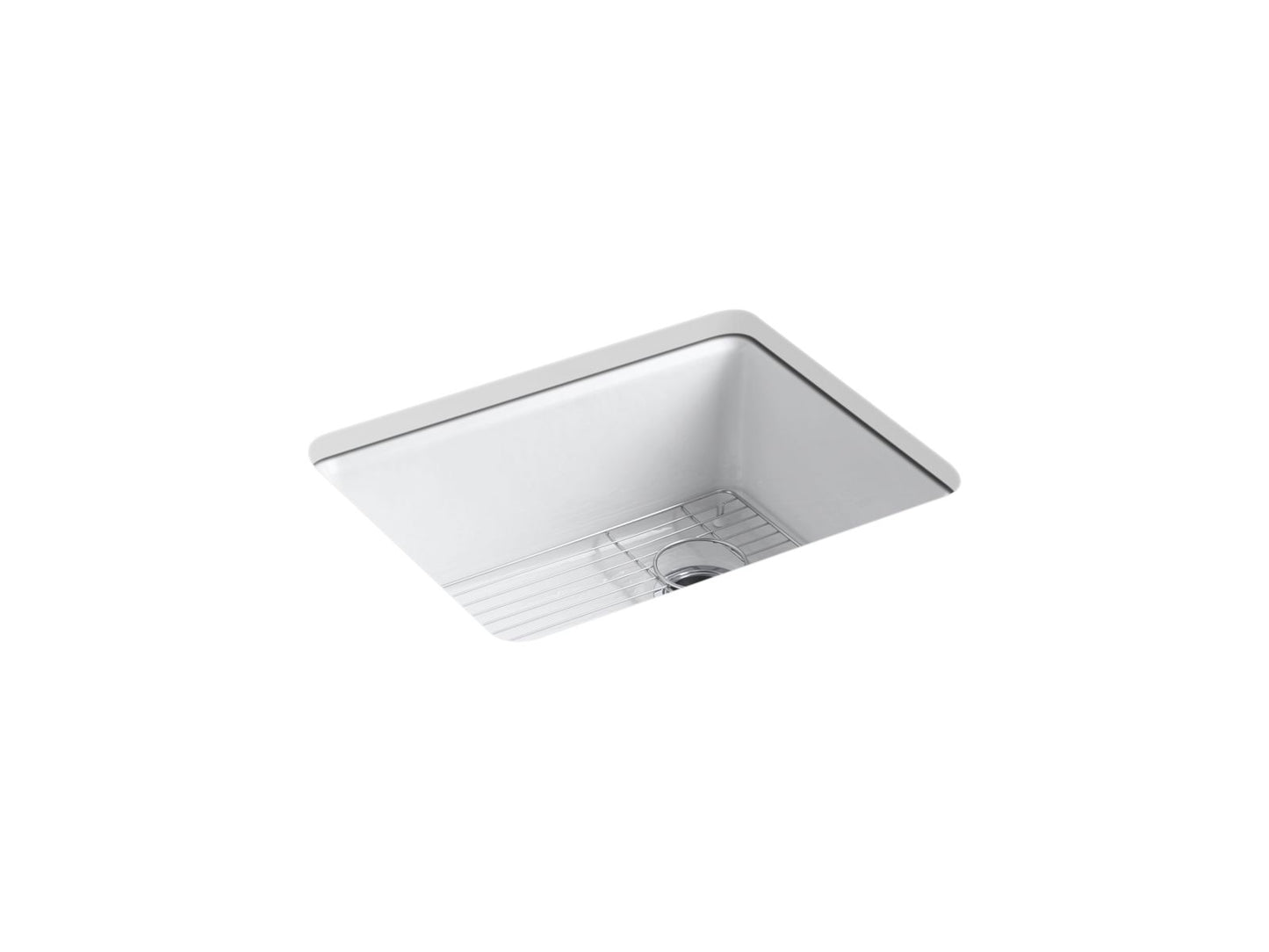 KOHLER K-5872-5UA1-0 Riverby 25" Undermount Single-Bowl Kitchen Sink In White