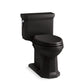 KOHLER K-3940-7 Kathryn One-Piece Compact Elongated Toilet With Concealed Trapway, 1.28 Gpf In Black Black