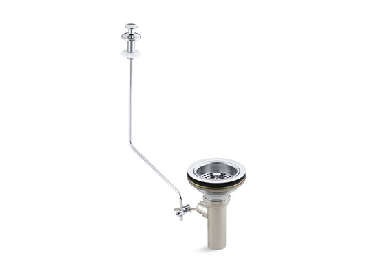 KOHLER K-8802-RL-CP Duostrainer Sink Strainer With Tailpiece And Pop-Up Drain In Polished Chrome