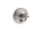 KOHLER K-T14501-3-BN Purist Rite-Temp Valve Trim With Push-Button Diverter And Cross Handle - Vibrant Brushed Nickel
