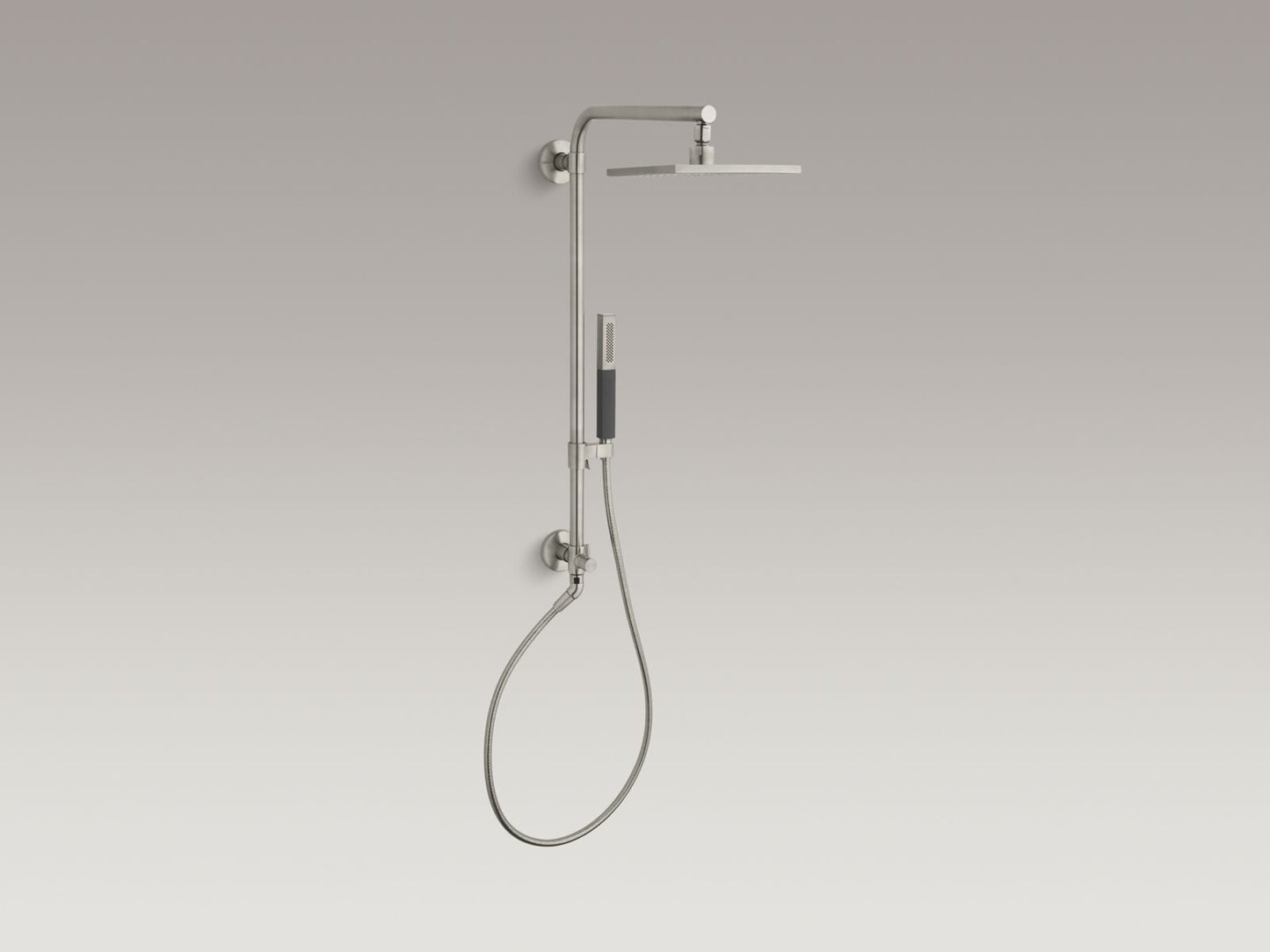 KOHLER K-45210-BL HydroRail-R Beam shower column for rainhead and handshower - Matte Black