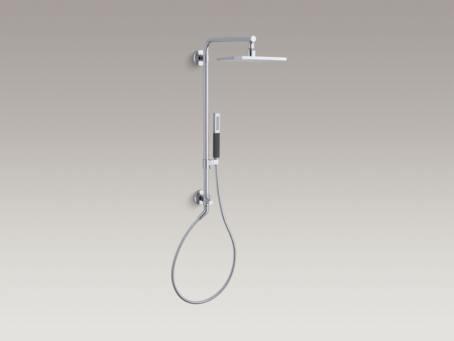 KOHLER K-45210-BL HydroRail-R Beam shower column for rainhead and handshower - Matte Black