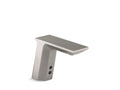 KOHLER K-13466-VS Geometric Touchless Single-Hole Lavatory Faucet With Insight Sensor Technology And Temperature Mixer, Dc-Powered, 0.5 Gpm - Vibrant Stainless