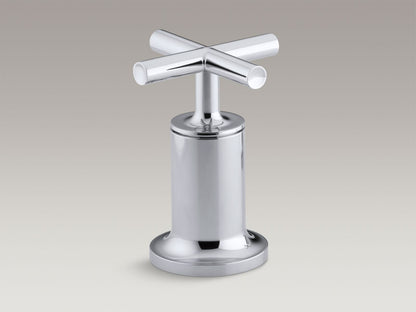KOHLER K-T14429-3-BL Purist Deck- or wall-mount bath faucet handle trim with cross design - Matte Black
