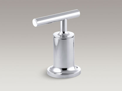 KOHLER K-T14429-4-BL Purist Deck- or wall-mount bath faucet handle trim with lever design - Matte Black
