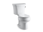 KOHLER K-3947-RA-96 Wellworth Two-Piece Round-Front Toilet, 1.28 Gpf - Biscuit