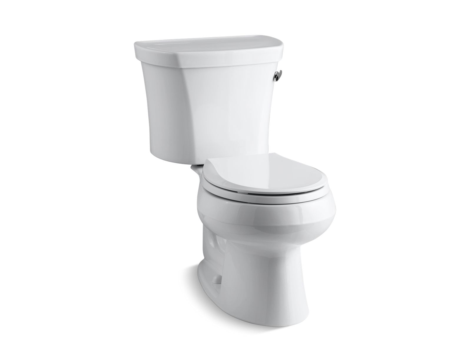 KOHLER K-3947-RA-96 Wellworth Two-Piece Round-Front Toilet, 1.28 Gpf - Biscuit