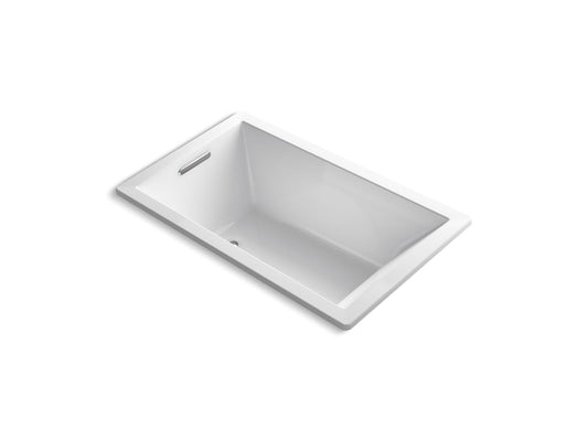 KOHLER K-1849-GHW-0 Underscore 60" X 36" Drop-In Heated Bubblemassage Air Bath With Bask Heated Surface In White