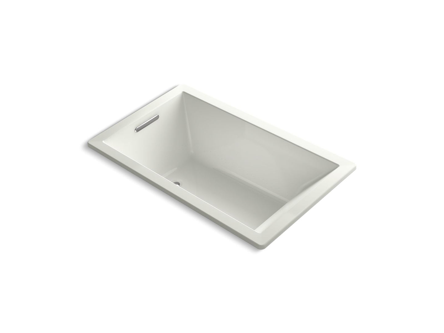 KOHLER K-1849-GHW-NY Underscore 60" X 36" Drop-In Heated Bubblemassage Air Bath With Bask Heated Surface In Dune