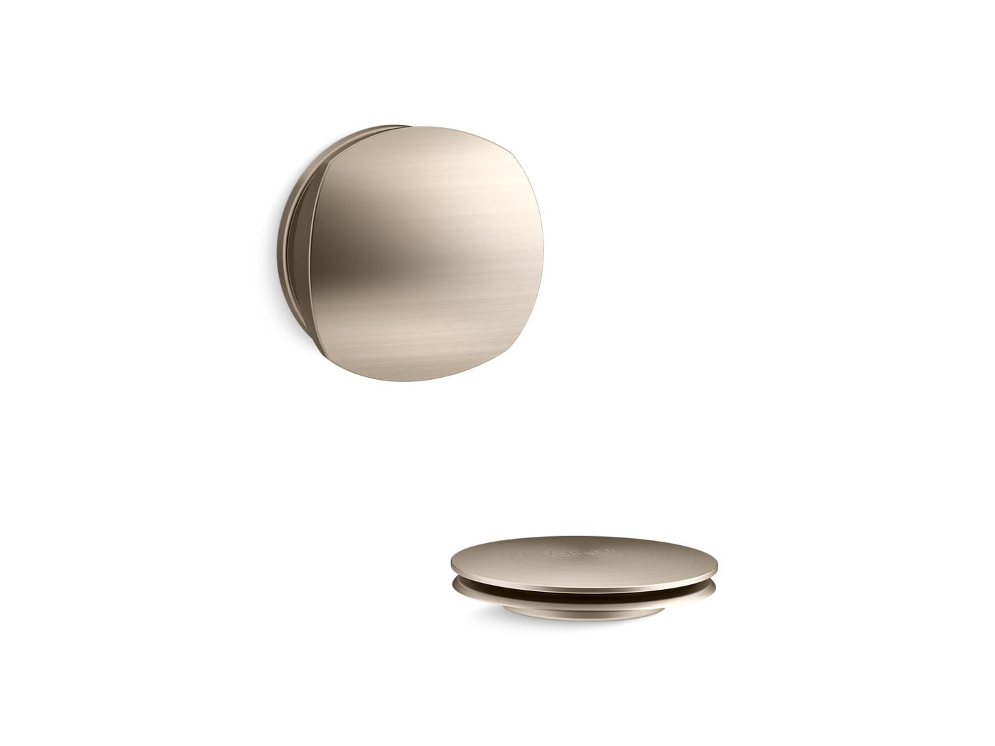 KOHLER K-T37391-BV Pureflo Rotary-Turn Bath Drain Trim In Vibrant Brushed Bronze