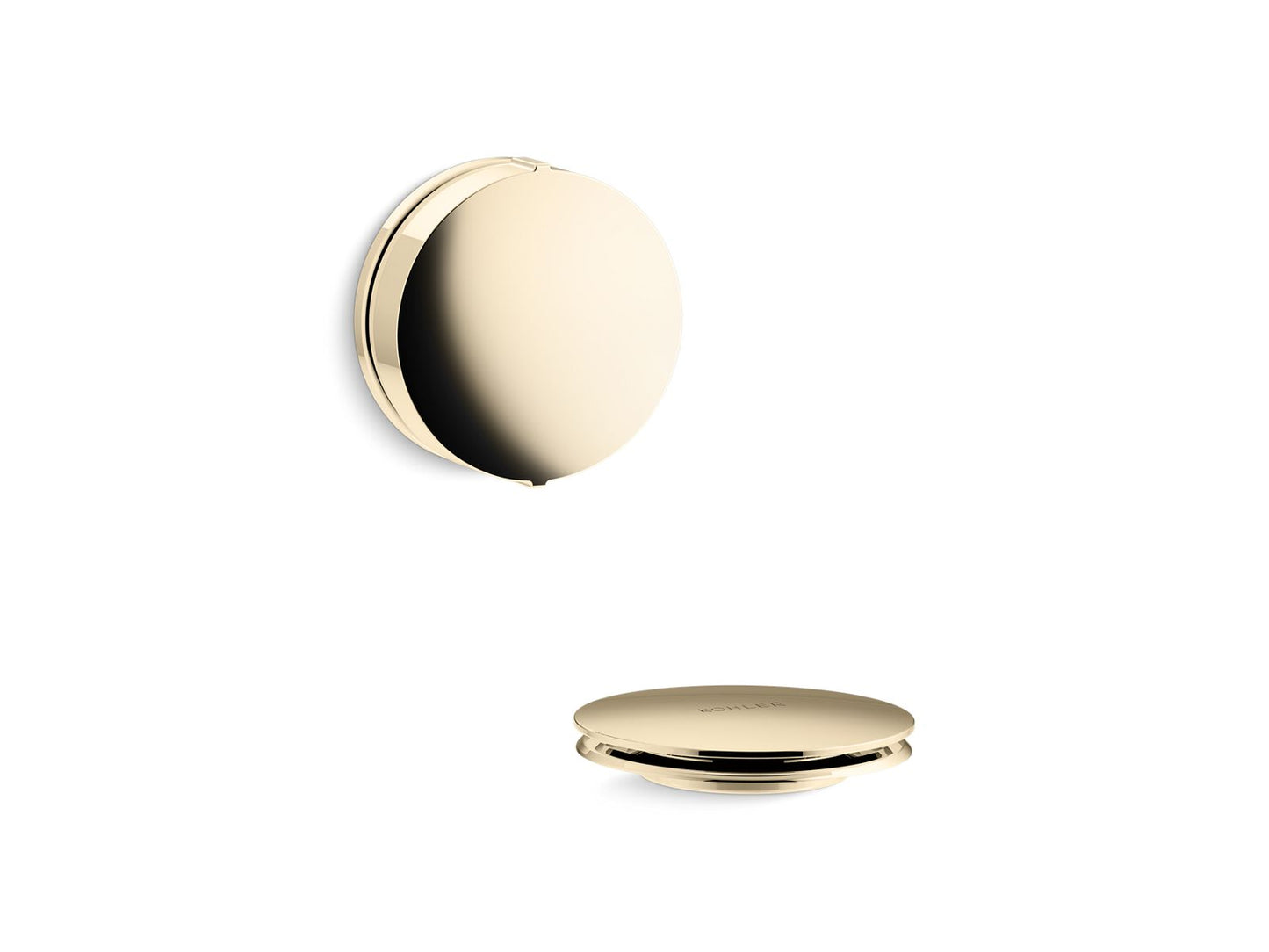 KOHLER K-T37392-AF Pureflo Rotary-Turn Bath Drain Trim In Vibrant French Gold