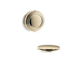 KOHLER K-T37393-AF Pureflo Traditional Rotary-Turn Bath Drain Trim - Vibrant French Gold