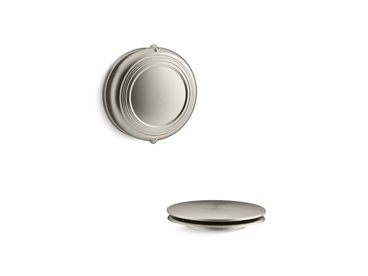 KOHLER K-T37393-BN Pureflo Traditional Rotary-Turn Bath Drain Trim In Vibrant Brushed Nickel