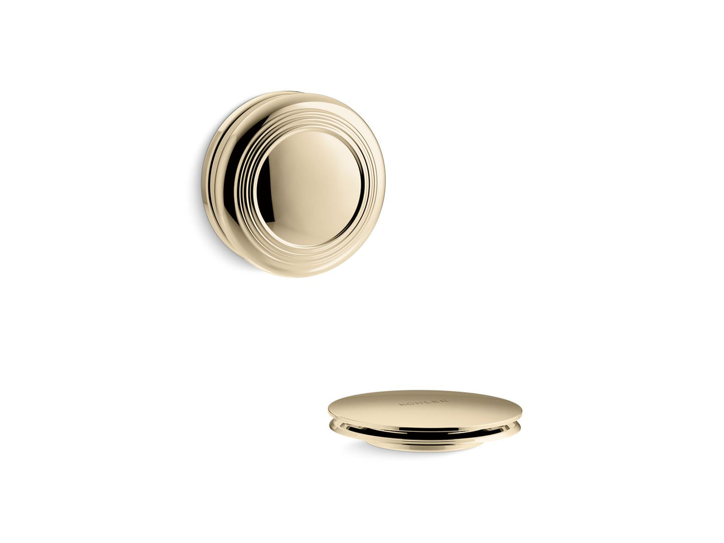 KOHLER K-T37396-AF Pureflo Traditional Push-Button Bath Drain Trim In Vibrant French Gold