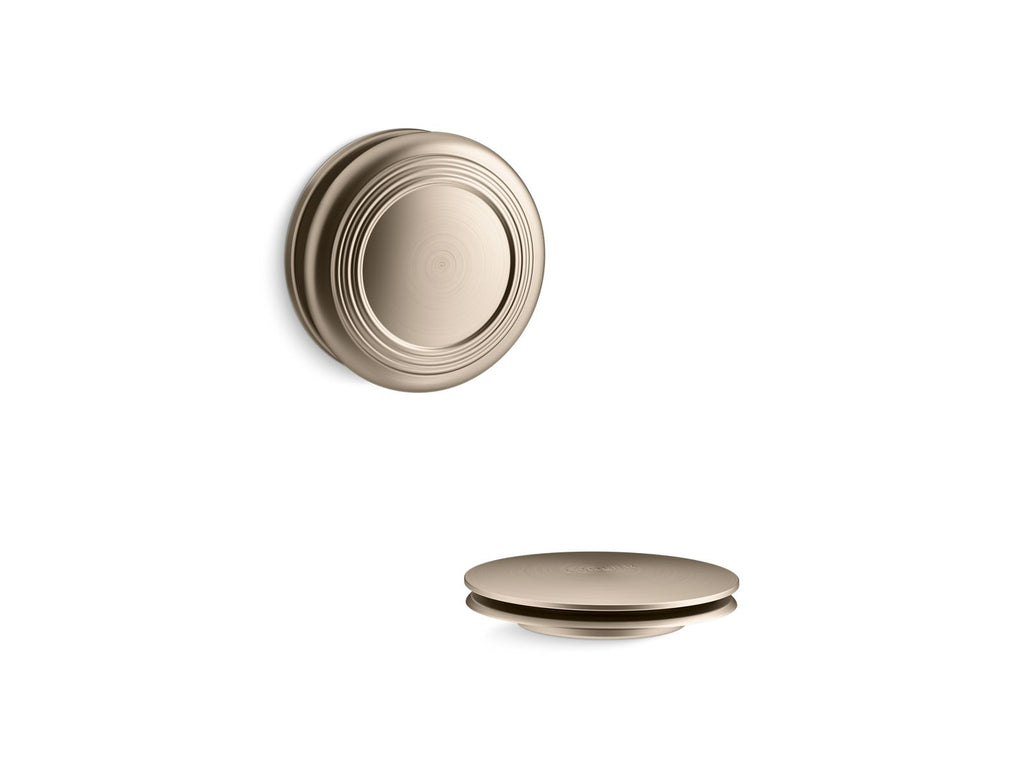 KOHLER K-T37396-BV Pureflo Traditional Push-Button Bath Drain Trim - Vibrant Brushed Bronze