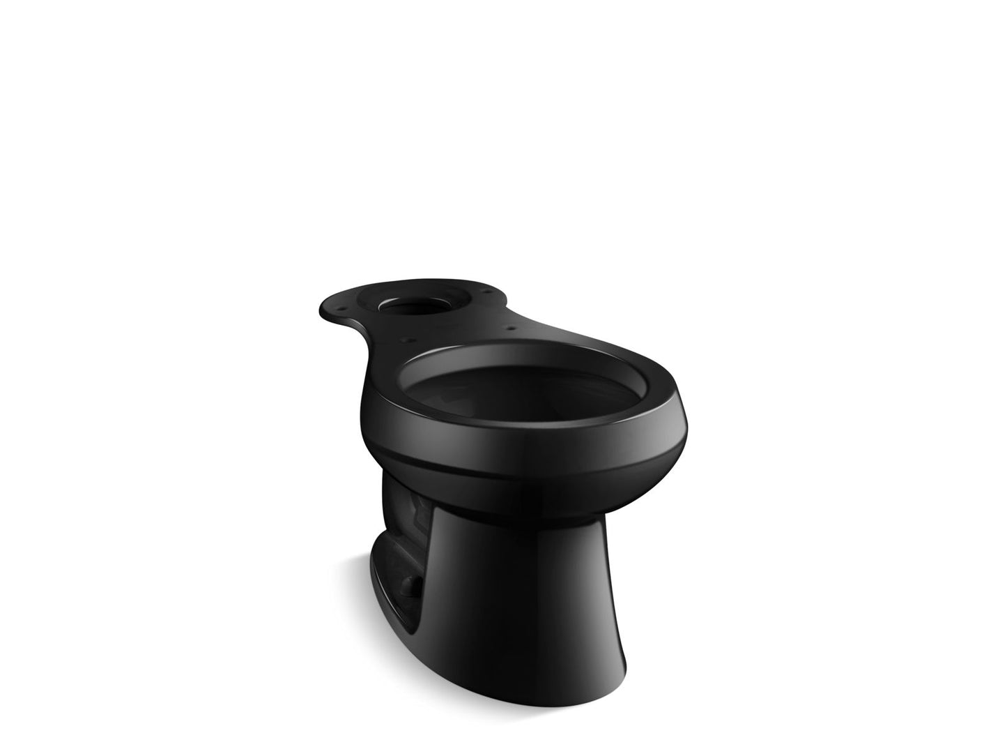 KOHLER K-4197-7 Wellworth Round-Front Toilet Bowl In Black Black