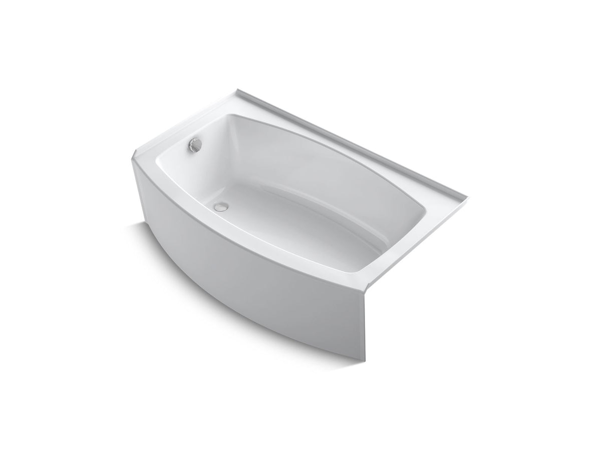 KOHLER K-1118-LA-0 Expanse 60" X 30" Alcove Bath, Left Drain - White