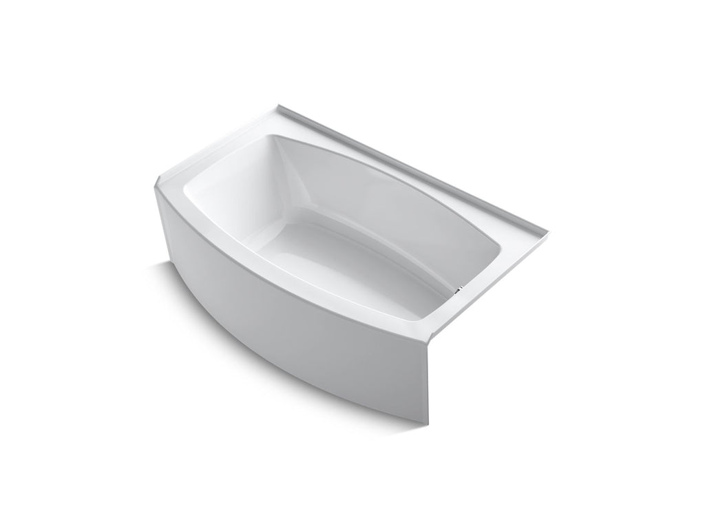 KOHLER K-1118-RA-0 Expanse 60" X 30" Alcove Bath, Right Drain - White