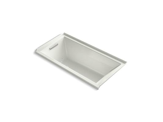 KOHLER K-1167-GHLF-NY Underscore 60" X 30" Alcove Heated Bubblemassage Air Bath, Left Drain In Dune