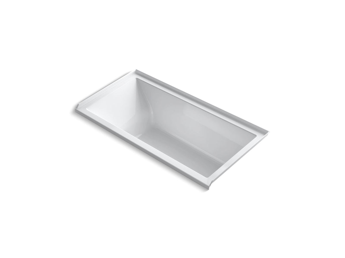 KOHLER K-1121-R-0 Underscore 60" X 30" Alcove Bath, Right Drain - White
