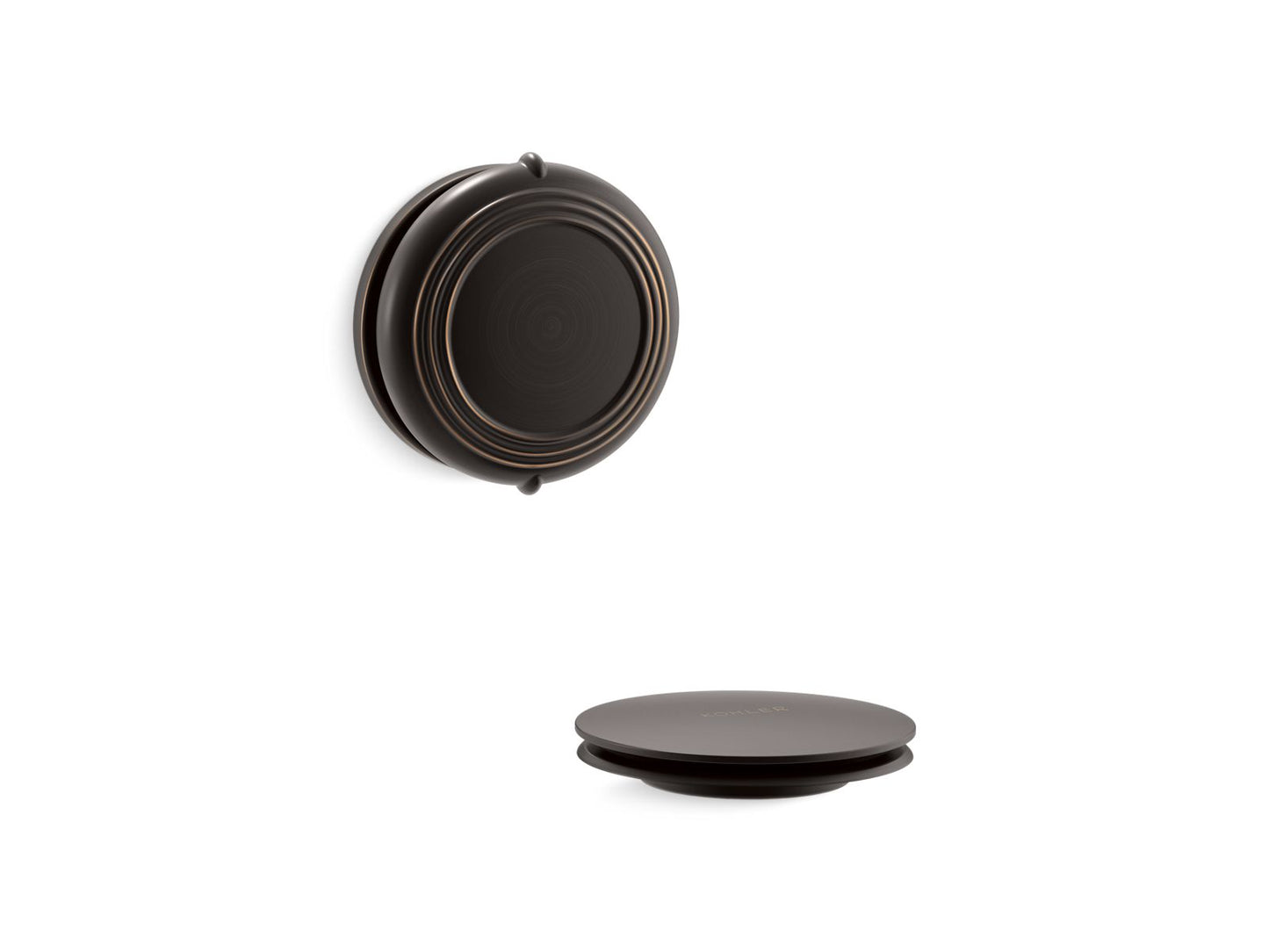 KOHLER K-T37393-2BZ Pureflo Traditional Rotary-Turn Bath Drain Trim In Oil-Rubbed Bronze