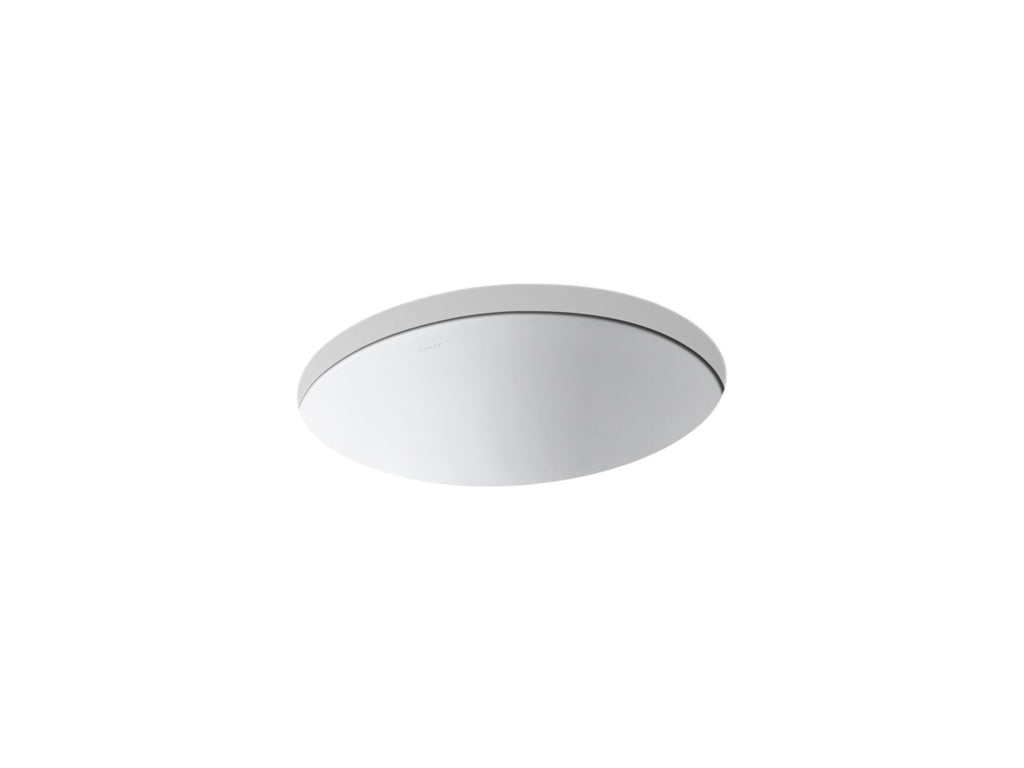 KOHLER K-2205-96 Caxton 19-1/4" Oval Undermount Bathroom Sink, No Overflow - Biscuit