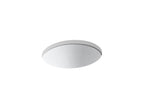KOHLER K-2205-96 Caxton 19-1/4" Oval Undermount Bathroom Sink, No Overflow - Biscuit