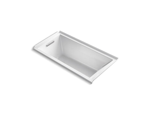 KOHLER K-1121-L-0 Underscore 60" X 30" Alcove Bath, Left Drain In White