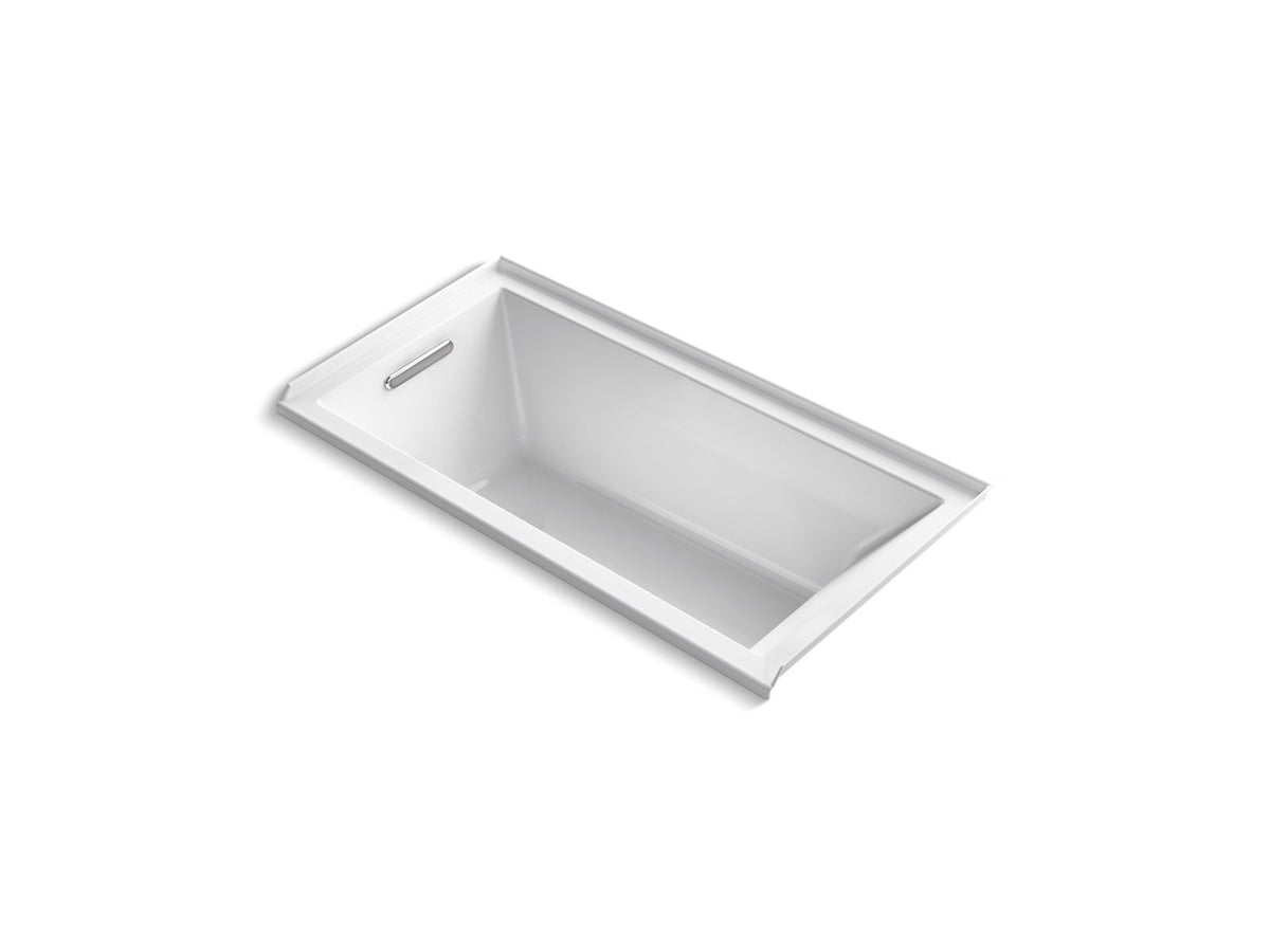 KOHLER K-1121-L-96 Underscore 60" X 30" Alcove Bath, Left Drain - Biscuit