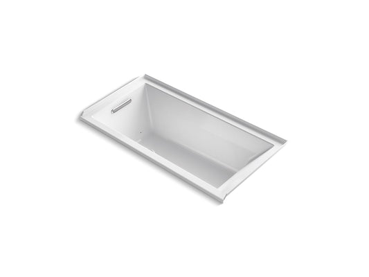 KOHLER K-1167-GHLF-0 Underscore 60" X 30" Alcove Heated Bubblemassage Air Bath, Left Drain In White