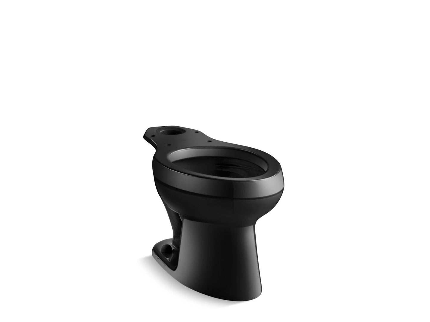 KOHLER K-4303-7 Wellworth Elongated Toilet Bowl In Black Black