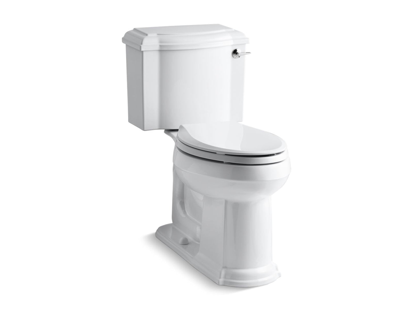 KOHLER K-3837-RA-0 Devonshire Two-Piece Elongated Toilet, 1.28 Gpf In White