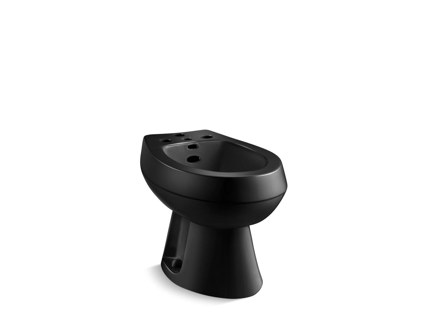 KOHLER K-4854-7 San Tropez Vertical Spray Bidet With 4 Faucet Holes In Black Black