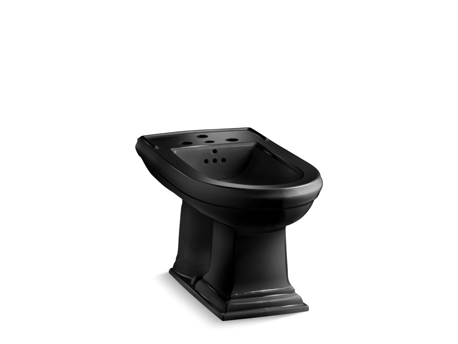 KOHLER K-4886-7 Memoirs Vertical Spray Bidet With 4 Faucet Holes - Black Black