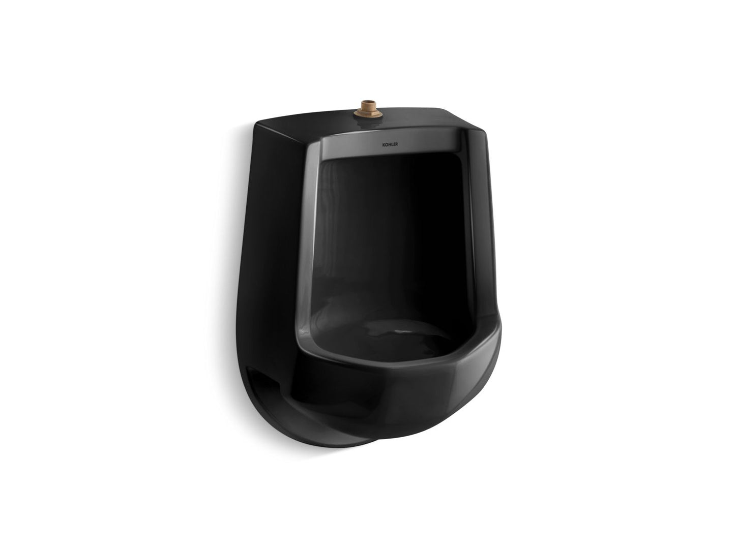 KOHLER K-4989-T-7 Freshman Siphon-Jet Wall-Mount 1 Gpf Urinal With Top Spud In Black Black