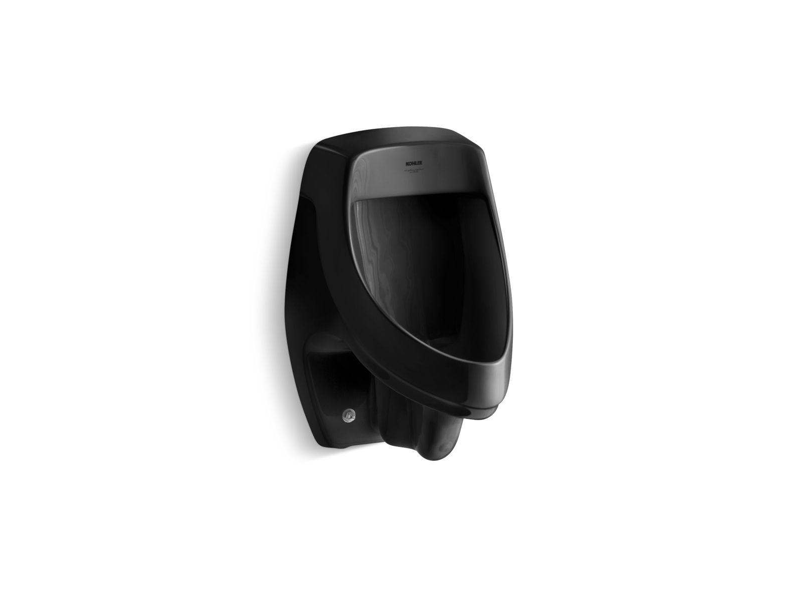 KOHLER K-5016-ER-7 Dexter Siphon-Jet Half-Stall 0.5–1.0 Gpf Urinal, Rear Spud - Black Black