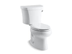 KOHLER K-3948-RA-0 Wellworth Two-Piece Elongated Toilet, 1.28 Gpf - White
